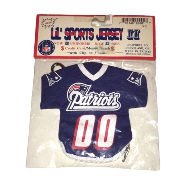 NFL Other - Vintage Lil Sports Jersey New England Patriot’s Jersey Money Pouch Keychain